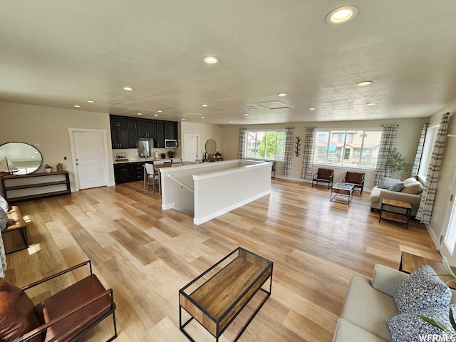940 N Center St, Santaquin, UT 84655 - living room featuring recessed lighting and light wood-style flooring