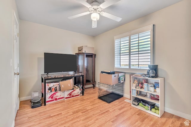 382 N Peach St, Santaquin, UT 84655 - office with wood finished floors and a ceiling fan