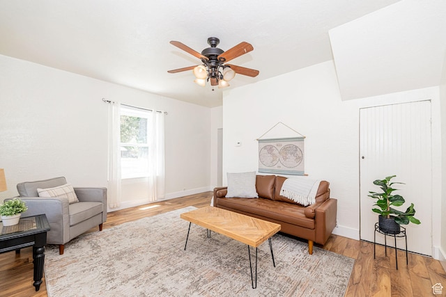 13 N 100 W, Smithfield, UT 84335 - living room with a ceiling fan and light wood-style floors