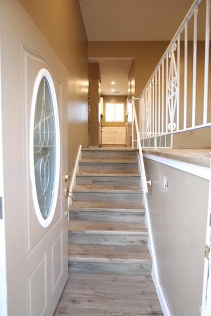 591 E Acoma Rd A-B, Unit A-B Midvale, UT 84047 - stairs featuring wood finished floors