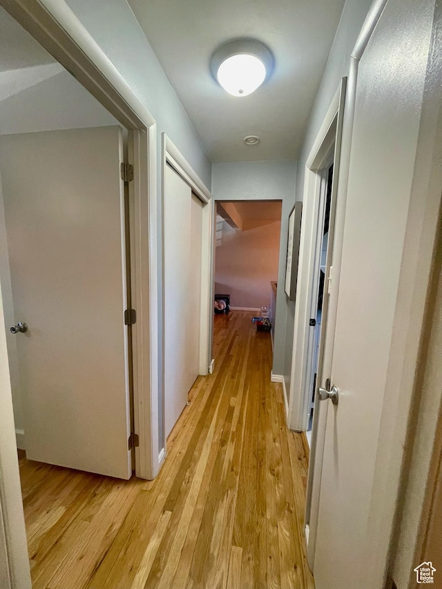 650 N 300 W Unit 206, Salt Lake City, UT 84103 - hallway featuring light wood finished floors