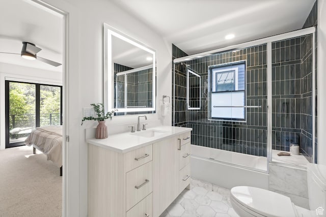 51 Daly Ave, Park City, UT 84060 - bathroom featuring vanity, healthy amount of natural light, shower / bath combination, connected bathroom, and recessed lighting