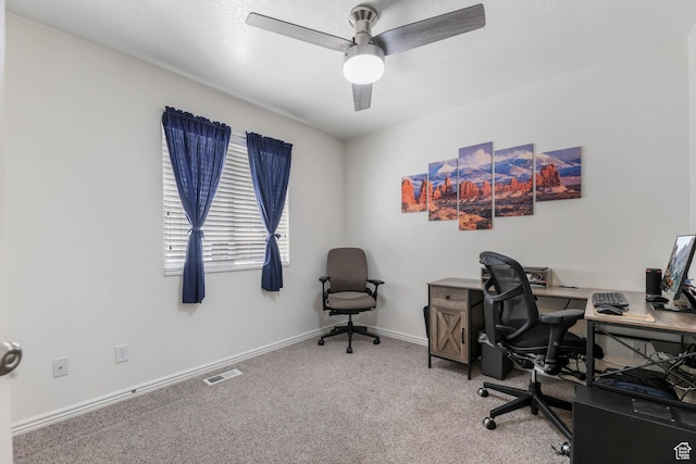 6743 W Spring Oak Dr, West Jordan, UT 84081 - office space with carpet and ceiling fan