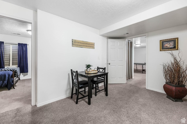 6743 W Spring Oak Dr, West Jordan, UT 84081 - dining room featuring a textured ceiling and carpet floors