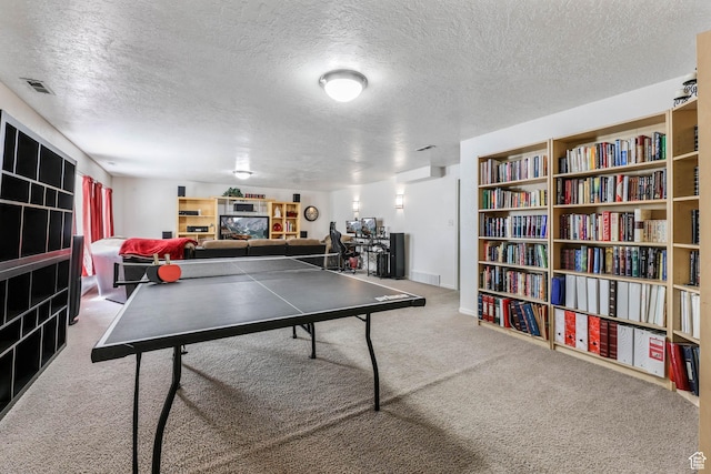 6743 W Spring Oak Dr, West Jordan, UT 84081 - game room with a textured ceiling and carpet