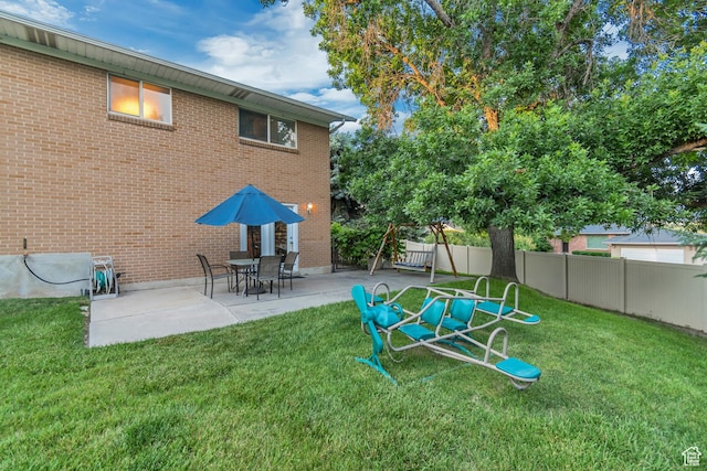 955 W Charlotte Dr, South Jordan, UT 84095 - view of yard featuring a patio area