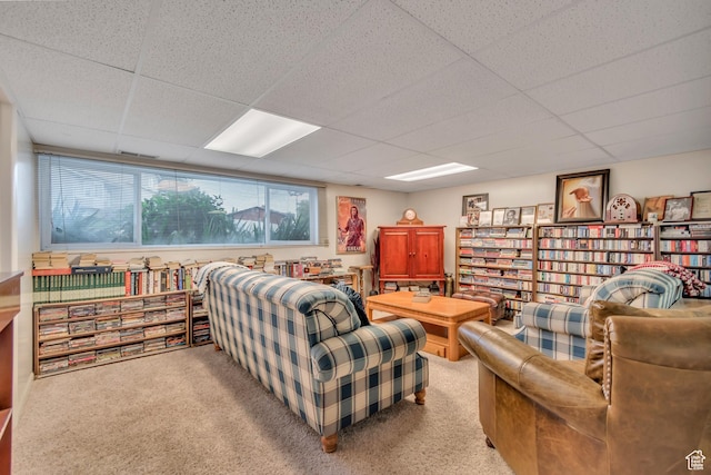 955 W Charlotte Dr, South Jordan, UT 84095 - carpeted living area featuring a drop ceiling