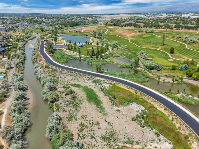 955 W Charlotte Dr, South Jordan, UT 84095 - aerial overview of property's location featuring a nearby body of water and a golf course