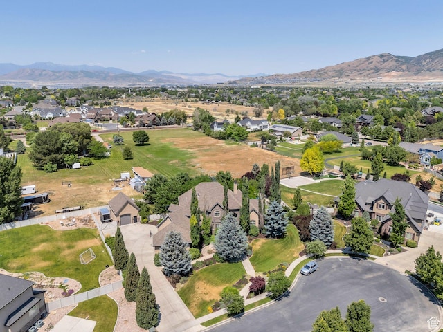 9967 N 6670 W, Highland, UT 84003 - aerial view of residential area with mountains