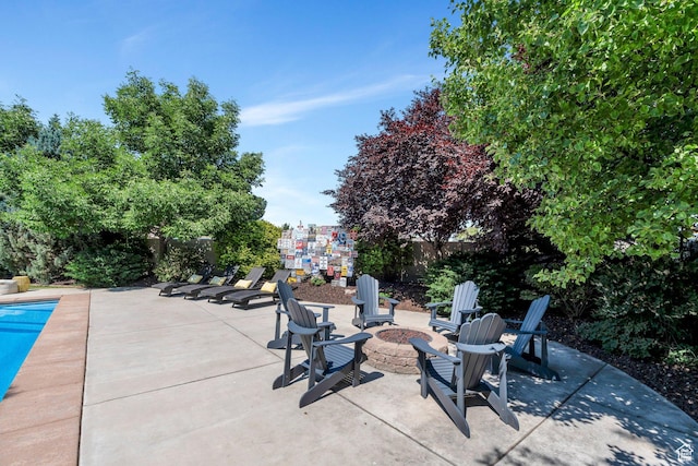 9967 N 6670 W, Highland, UT 84003 - view of patio with an outdoor fire pit