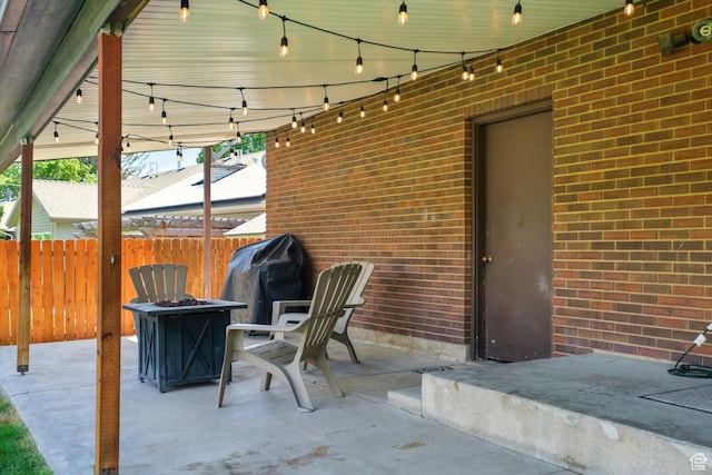 130 Summit Dr, Smithfield, UT 84335 - view of patio / terrace with a fire pit