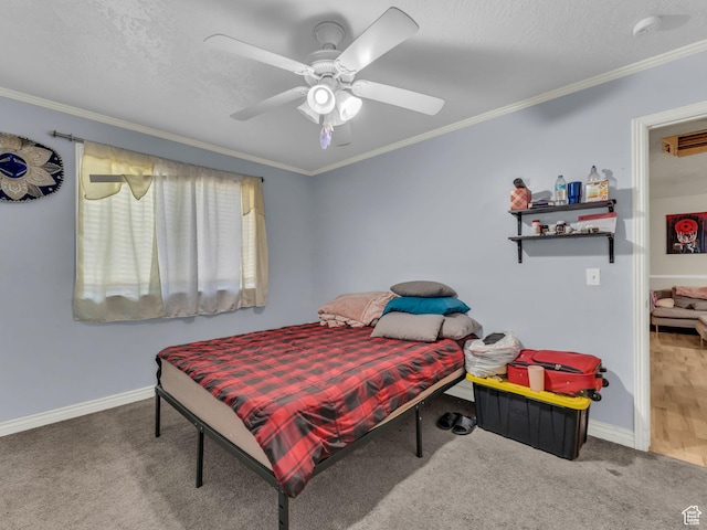 6126 S Middlewood Cir W, Salt Lake City, UT 84118 - carpeted bedroom with crown molding and ceiling fan