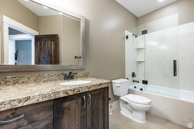 1773 E Longview Dr, Hideout, UT 84036 - full bath with combined bath / shower with glass door, vanity, and tile patterned floors