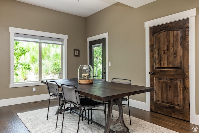 1773 E Longview Dr, Hideout, UT 84036 - dining area featuring dark wood-style flooring and baseboards