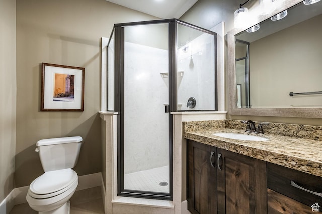 1773 E Longview Dr, Hideout, UT 84036 - full bathroom with vanity, a stall shower, and tile patterned flooring