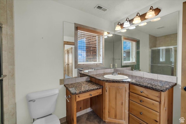 393 N Crestline Cir, St George, UT 84790 - bathroom featuring vanity and a stall shower
