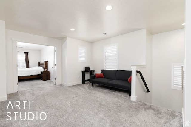6297 S Zelda Dr, St George, UT 84790 - living area with carpet flooring and recessed lighting