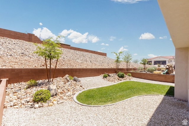 6297 S Zelda Dr, St George, UT 84790 - fenced backyard featuring a patio