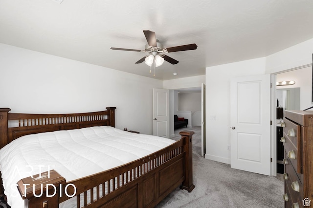 6297 S Zelda Dr, St George, UT 84790 - bedroom with light carpet and ceiling fan