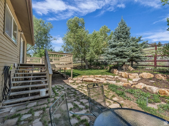 789 Richmond Dr, Park City, UT 84098 - fenced backyard featuring a deck and stairway