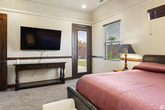 1883 S Purple Sage Dr, Washington, UT 84780 - carpeted bedroom featuring access to outside