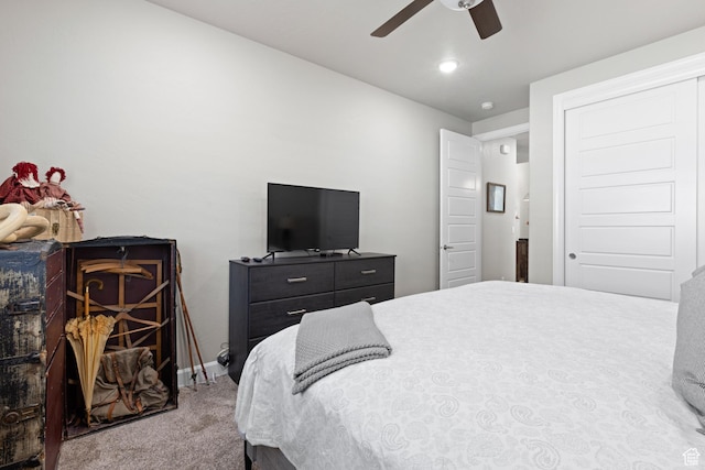 2723 S Varano Way, St George, UT 84770 - bedroom featuring carpet and ceiling fan