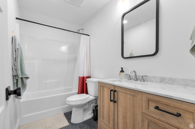 2317 N Timpview Dr E, Provo, UT 84604 - bathroom with vanity and shower / bath combo with shower curtain