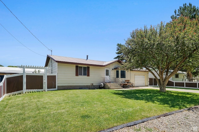 451 S 200 E, Heber City, UT 84032 - ranch-style home with an attached garage and a metal roof