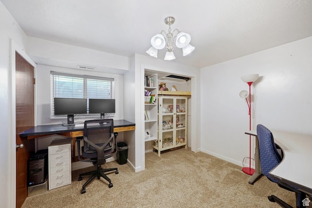 451 S 200 E, Heber City, UT 84032 - home office featuring carpet floors and a chandelier