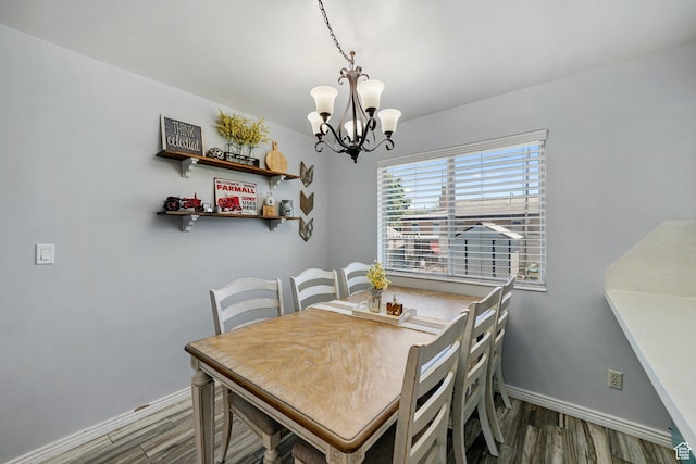 451 S 200 E, Heber City, UT 84032 - dining area with wood finished floors and a chandelier