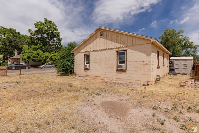 199 S 200 E, Richfield, UT 84701 - view of side of home with concrete block siding and cooling unit