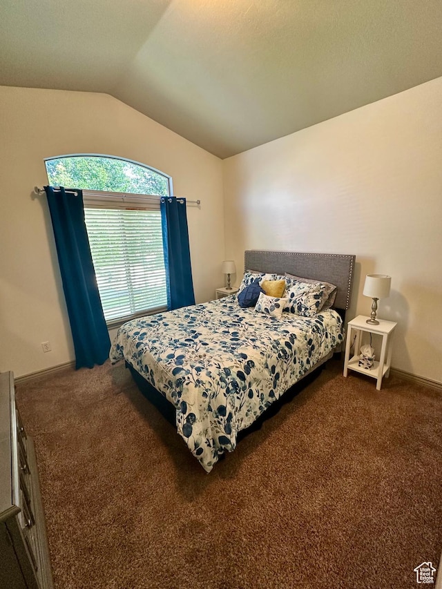 12413 S Andreas St W, Riverton, UT 84065 - carpeted bedroom with vaulted ceiling and baseboards