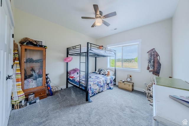 7395 N Johnson Canyon Rd, Kanab, UT 84741 - bedroom with carpet flooring and ceiling fan
