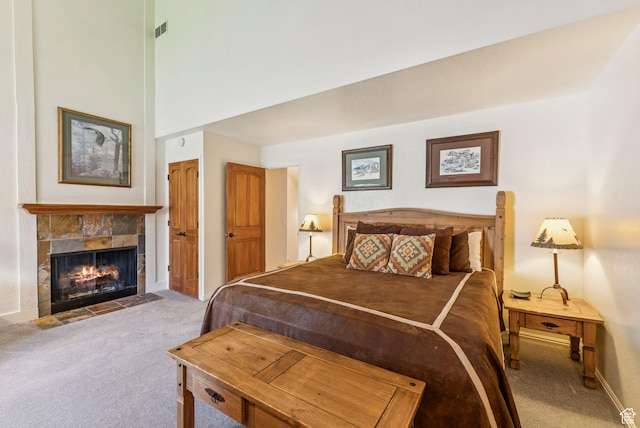 171 Dunlop Ct, Park City, UT 84060 - bedroom featuring carpet and a fireplace
