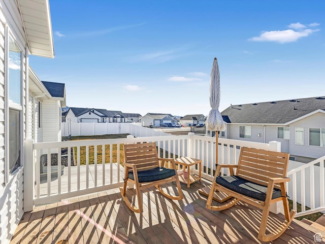 2297 N 250 W, Tooele, UT 84074 - wooden deck featuring a residential view