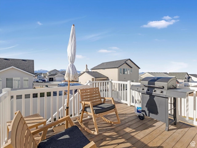 2297 N 250 W, Tooele, UT 84074 - wooden terrace with a residential view and a grill