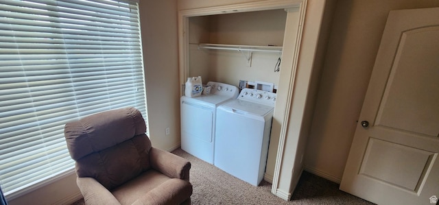 1751 E Canary Way, Eagle Mountain, UT 84005 - washroom with separate washer and dryer and light colored carpet