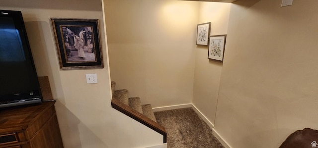 1751 E Canary Way, Eagle Mountain, UT 84005 - staircase featuring carpet flooring and baseboards