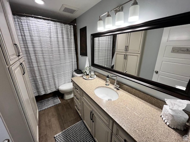 4053 W 3770 S, Wellsville, UT 84339 - full bathroom with vanity, wood finished floors, and a shower with shower curtain