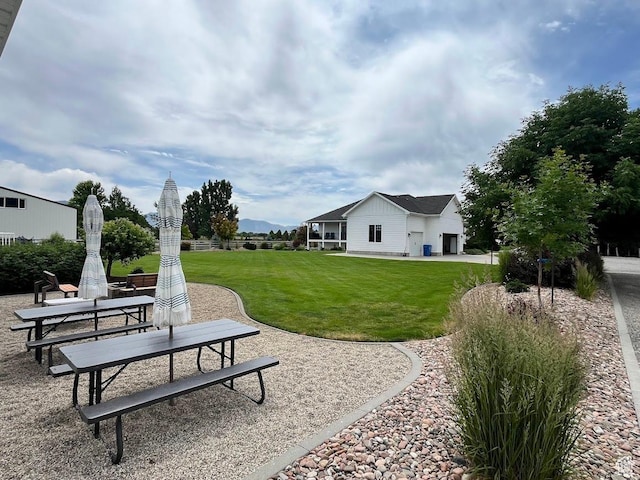 4053 W 3770 S, Wellsville, UT 84339 - view of green lawn with a patio area