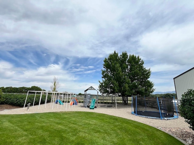 4053 W 3770 S, Wellsville, UT 84339 - communal playground with a trampoline