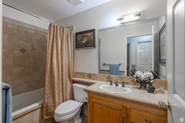 737 Carma Way, Washington, UT 84780 - bathroom with vanity, tiled shower / bath, and a textured ceiling