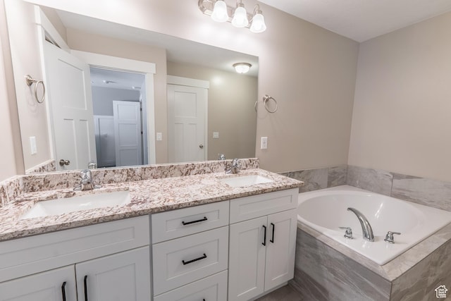 3867 N Chapman Dr, Eagle Mountain, UT 84005 - full bath with double vanity and a bath