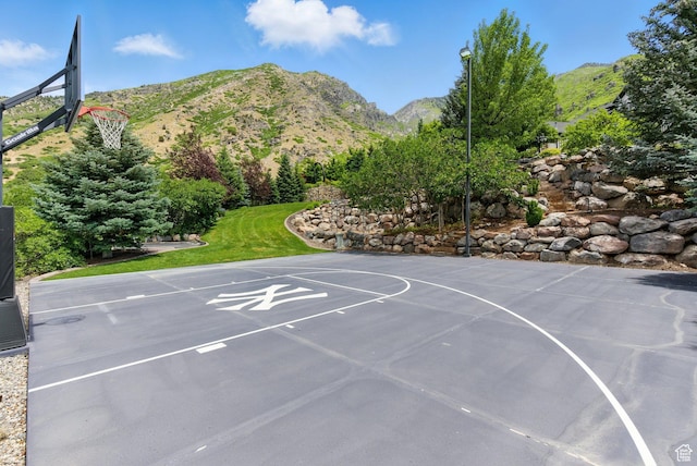 1643 E Box Elder Dr, Alpine, UT 84004 - view of sport court with a mountain view and community basketball court