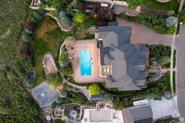1643 E Box Elder Dr, Alpine, UT 84004 - aerial view of property and surrounding area with a pool area