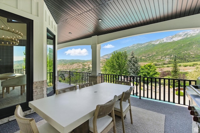 1643 E Box Elder Dr, Alpine, UT 84004 - patio / terrace featuring a mountain view