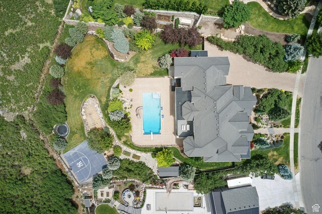 1643 E Box Elder Dr, Alpine, UT 84004 - aerial overview of property's location featuring a pool
