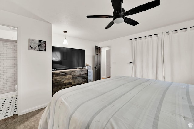 122 W 5300 S, Washington Terrace, UT 84405 - carpeted bedroom with ceiling fan and ensuite bath