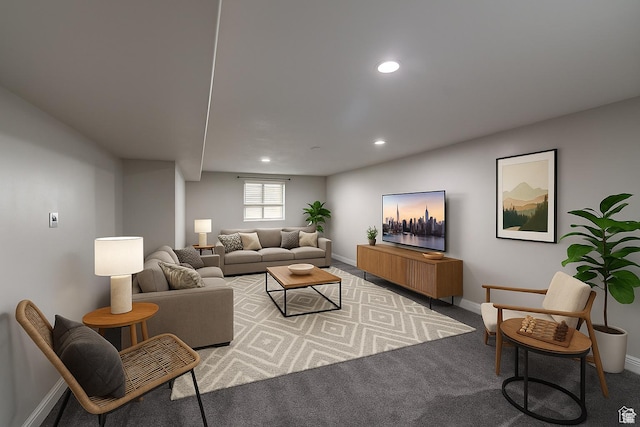 271 E Eagle Ridge Dr, North Salt Lake, UT 84054 - living room featuring recessed lighting and carpet flooring