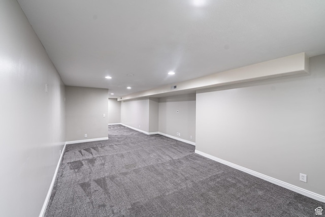 271 E Eagle Ridge Dr, North Salt Lake, UT 84054 - finished below grade area with carpet flooring and recessed lighting